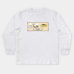 tubbs the cat with its hefty gift of 69 fish / kitty collector Kids Long Sleeve T-Shirt